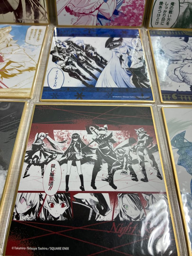 アカメが斬る！　推しちゃれ　色紙　10種セット　エスデス　アカメ