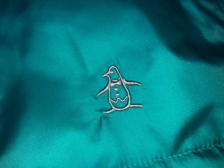 287マンシングウェア中綿入りベスト緑系Mサイズ撥水ヒートナビ蓄熱保温ジャンパー