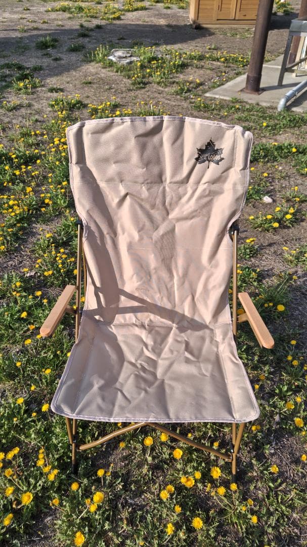 LOGOS 折りたたみチェア ベージュ ダイニングマスターチェア　美品　２脚