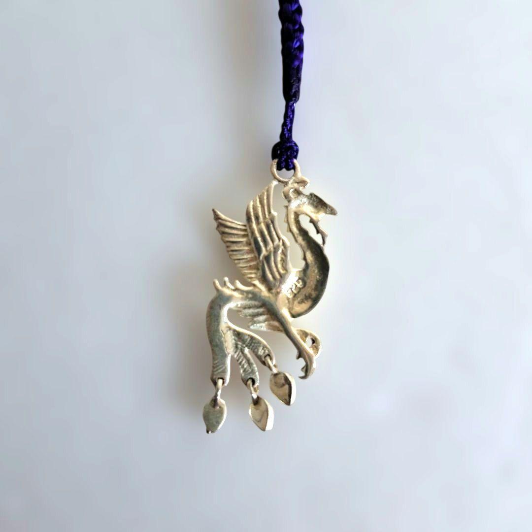 銀製　靴べら　シルバー925　蓮葉　鳳凰　金魚（ランチュウ）　アンティーク