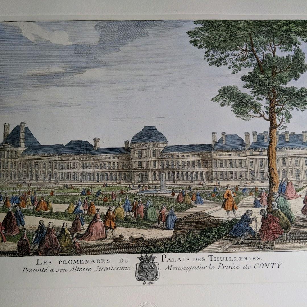 ルーブル美術館で購入 真正リトグラフ（版画）　チュイルリー宮殿