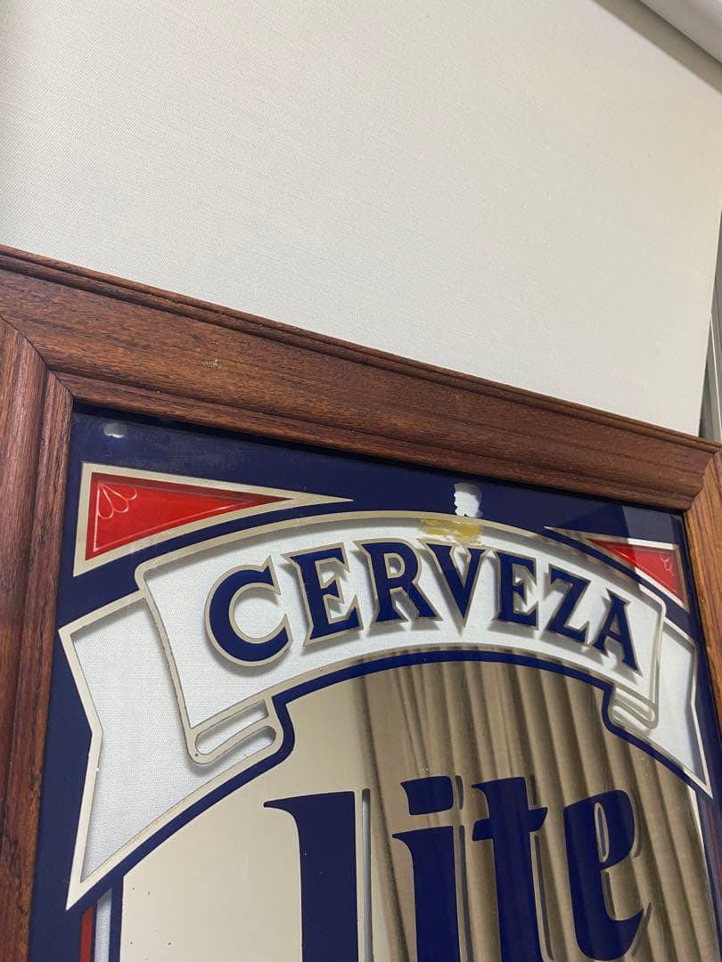 ビンテージ品！ライトビールのバプミラー 希少品！