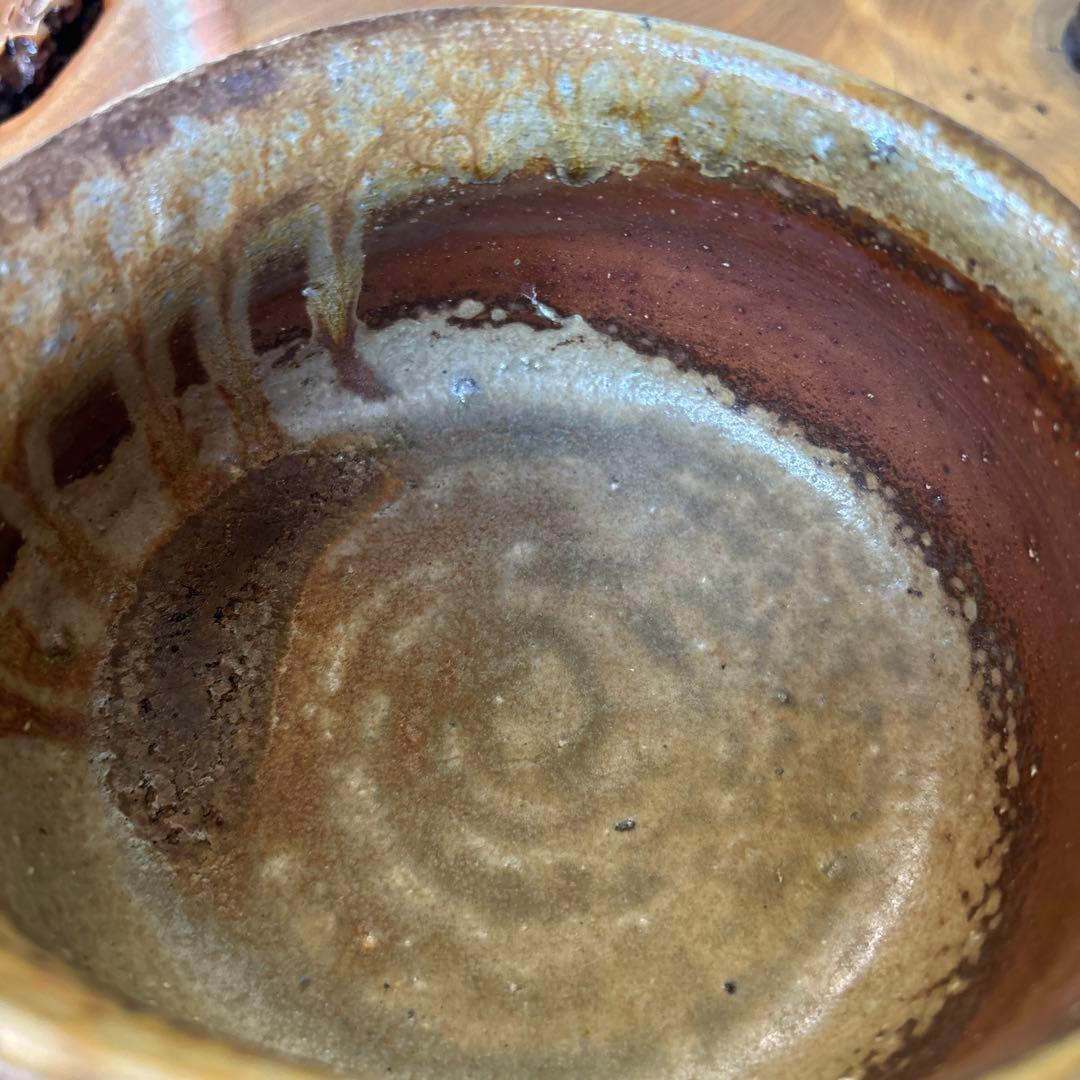 備前焼　小山末廣造　沓茶碗　抹茶碗 茶道具 共箱(228Ec)