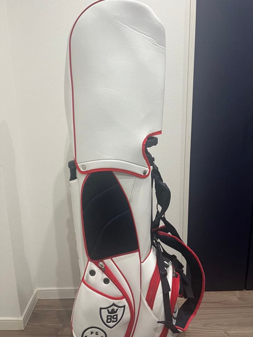 PEARLY GATES キャディバッグ 89 ホワイト/レッド