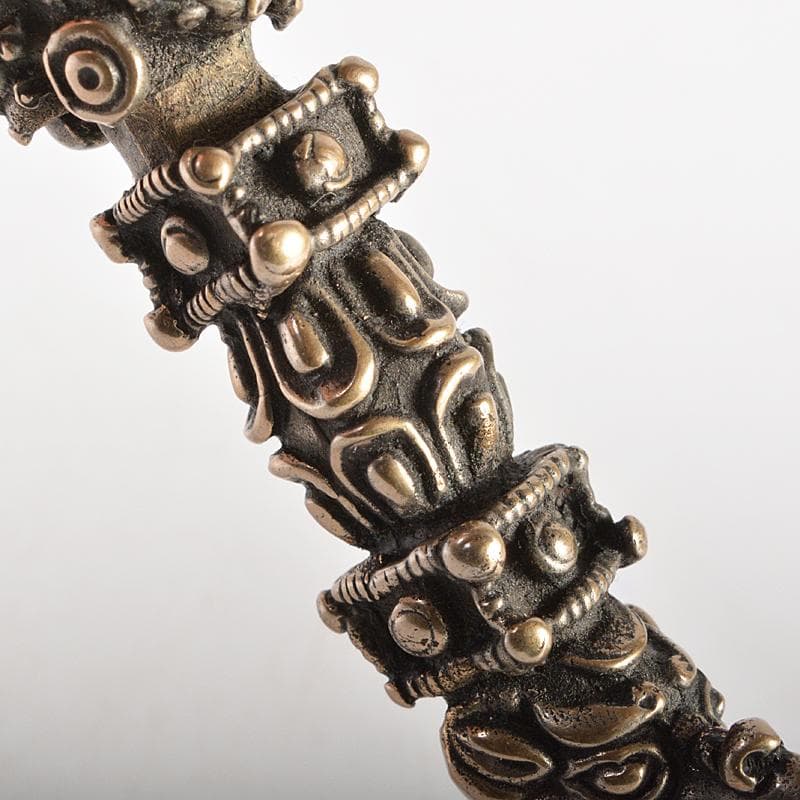 チベット 密教法具 　古銅　独鈷杵　プルパ　V　R5838