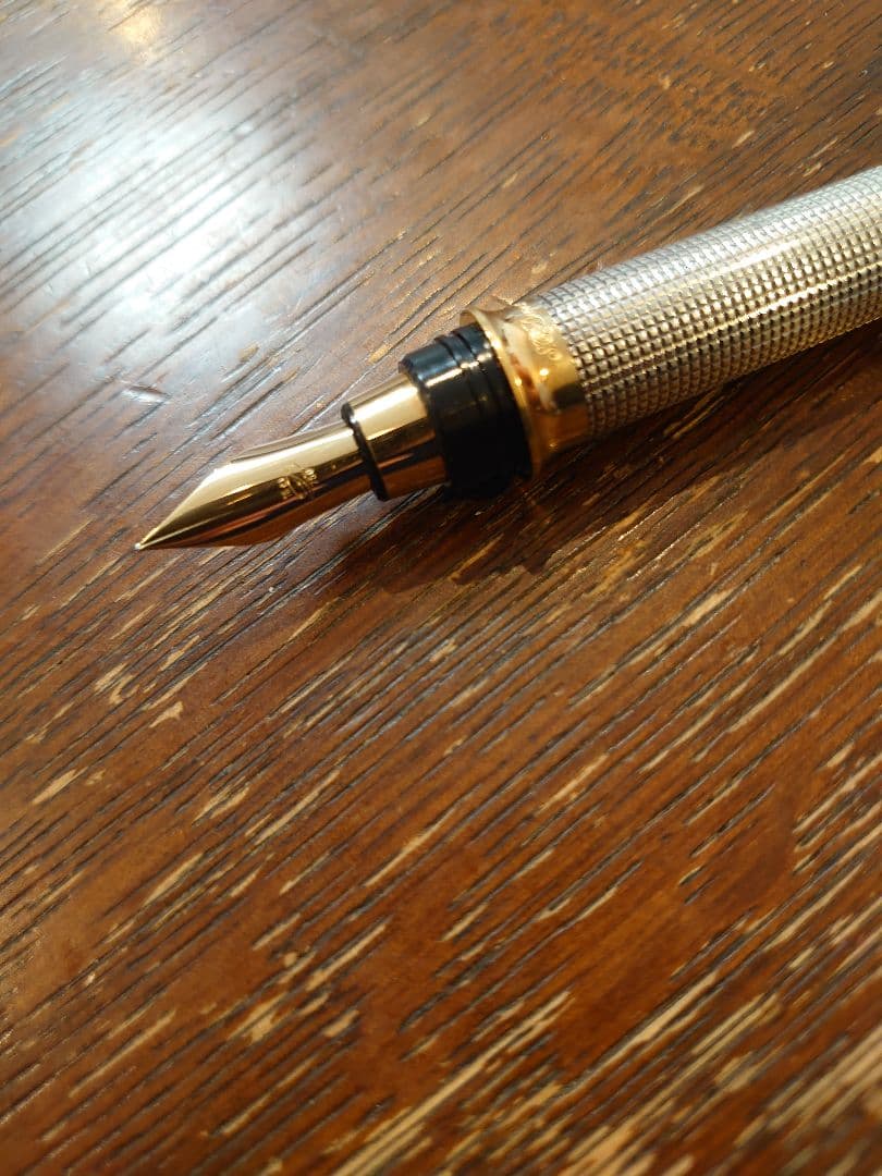 Dupont　シルバー 銀製 万年筆 Fサイズ