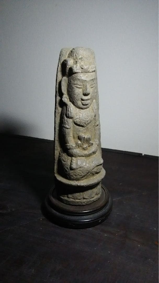 中国 朝鮮 李朝 石製 道教像 稀少 石仏 金銅仏 仏像 仏教美術 骨董 古美術