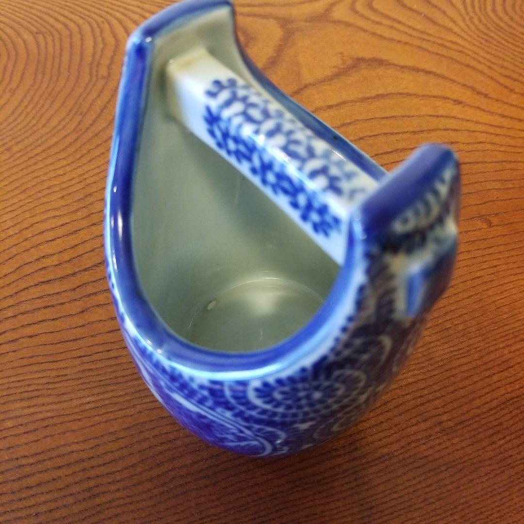 一輪挿し　陶器　風景画　渦巻く！