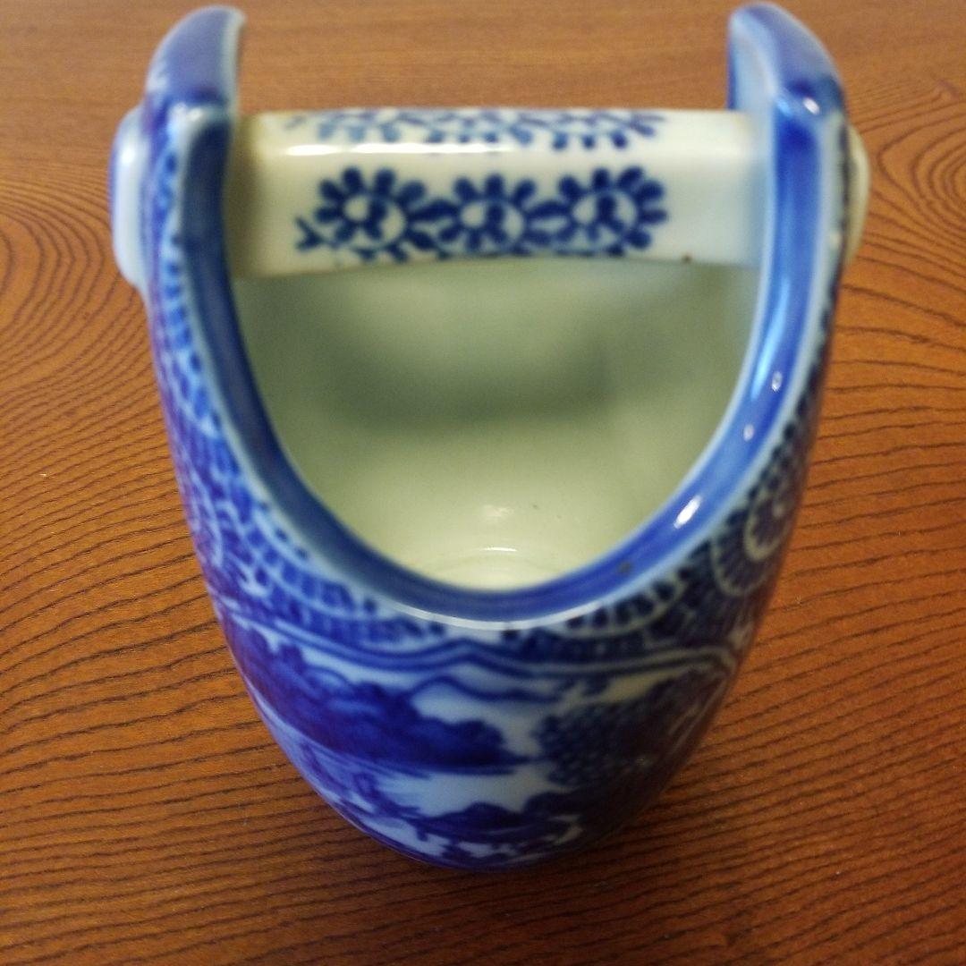 一輪挿し　陶器　風景画　渦巻く！