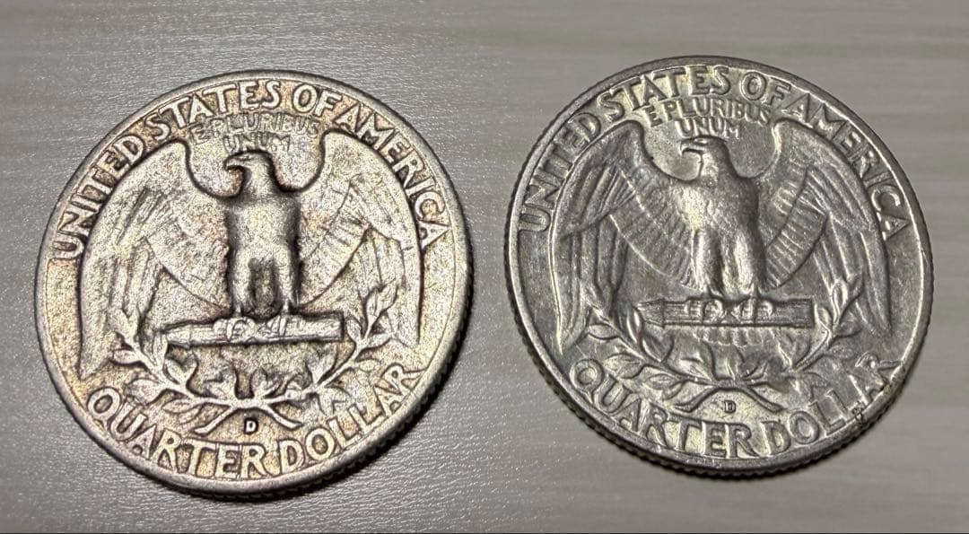 アメリカ銀貨含む古銭14枚まとめ売り 銀90％クォーター＆ダイム入りUSA