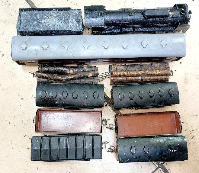 k*n様 HOゲージ　ジャンク　SLセット　鉄道車両模型　1/64サイズのミニカ