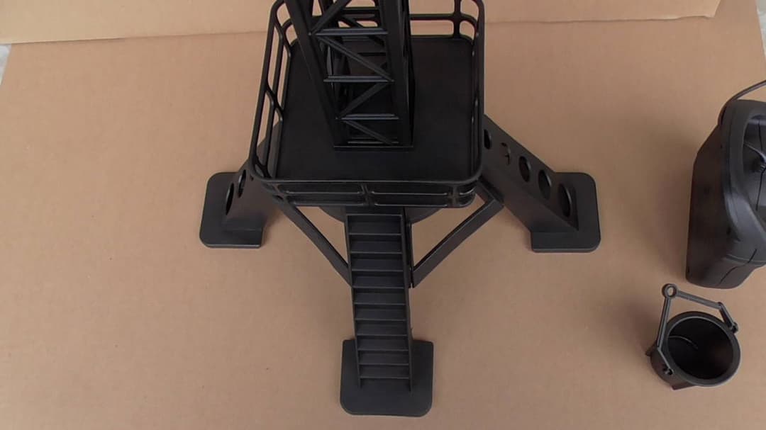 タワークレーン  ラジコン/リモコン 黒色ブラック 1ｍ20㎝ おもちゃ