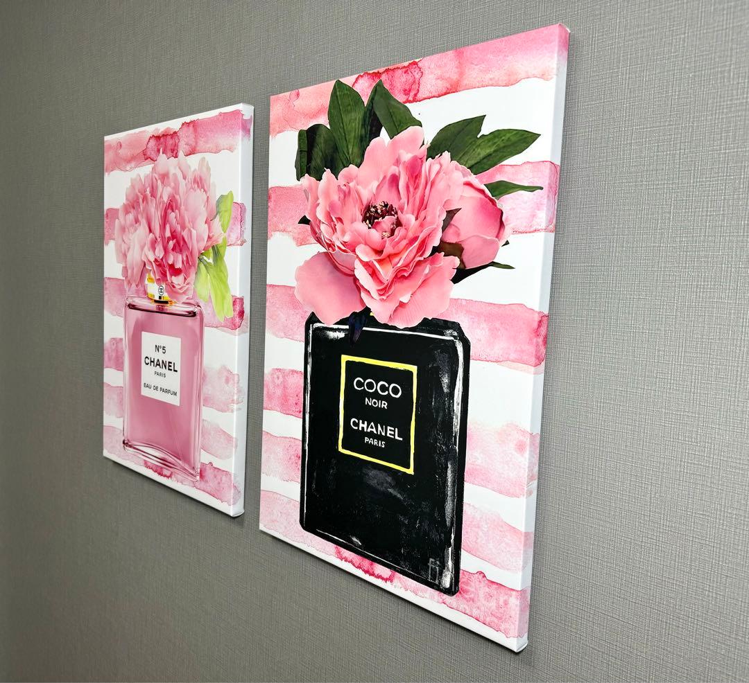 No.123木枠付きキャンバスアート　オマージュアート　香水アート　chance