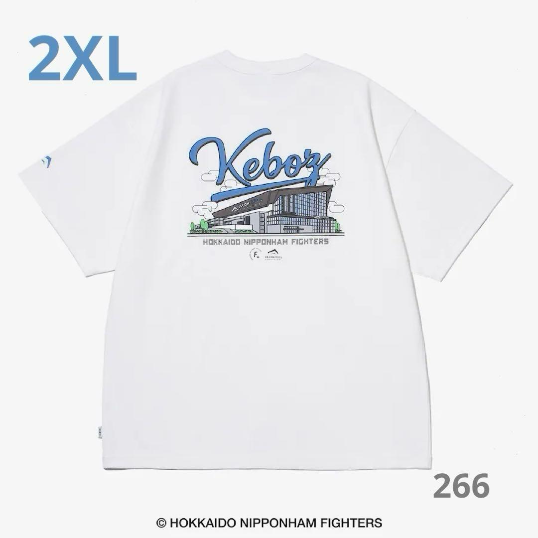 KEBOZ ファイターズ ESCON SS TEE Tシャツ ホワイト 2XL