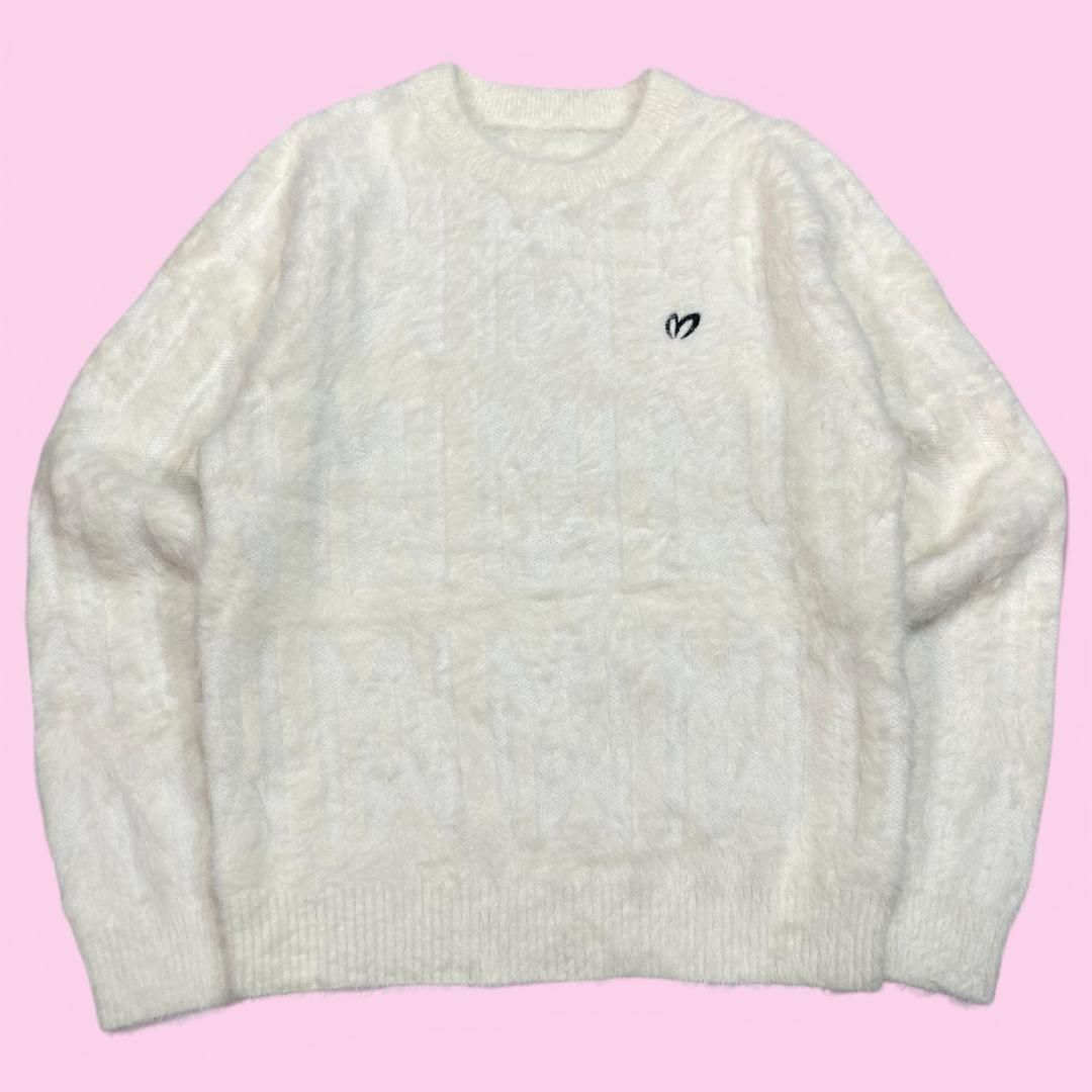 マスターバニーエディション ファー ニットセーター ホワイト ゴルフ レディース