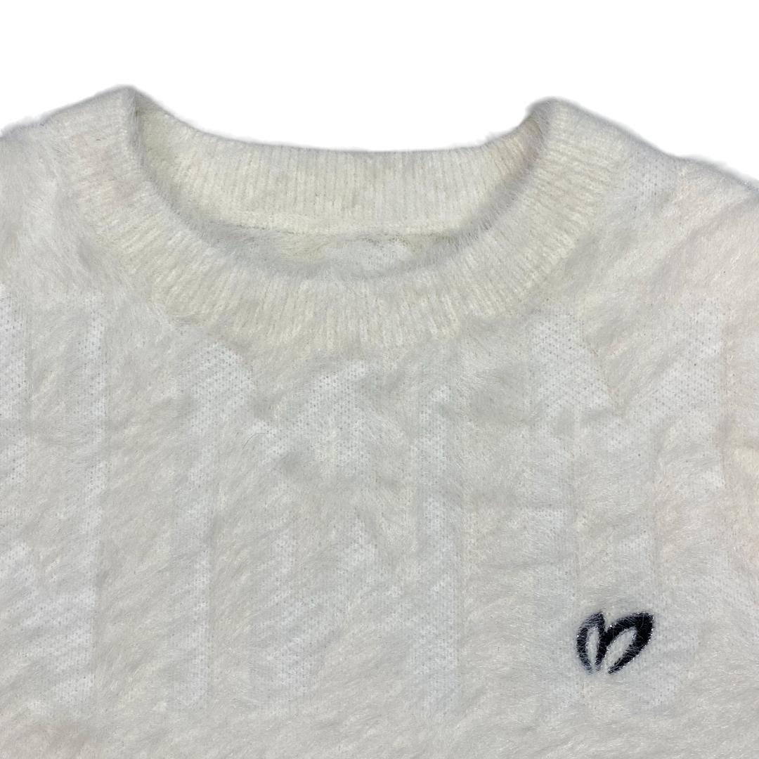 マスターバニーエディション ファー ニットセーター ホワイト ゴルフ レディース