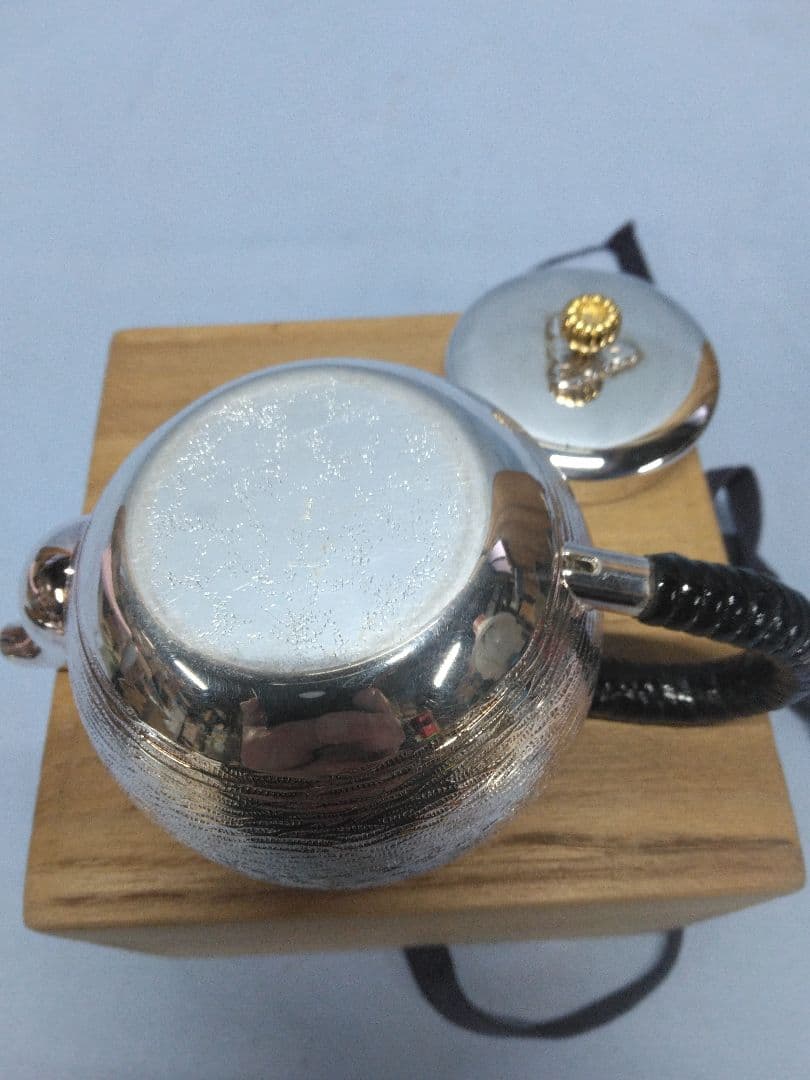 純銀　銀製品　工芸品　急須　煎茶