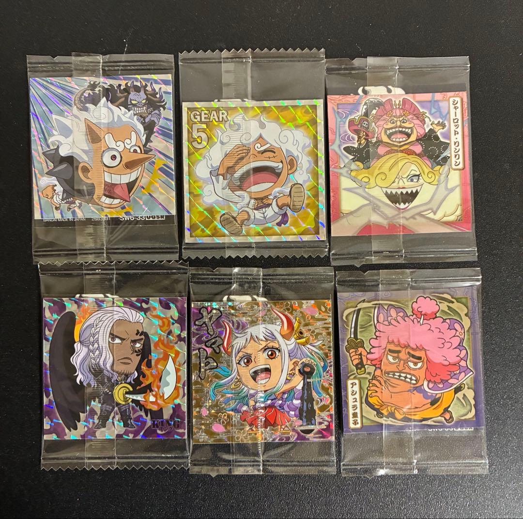 ワンピースウエハース　両面ニカ　ニカ　金ニカ　6枚セット