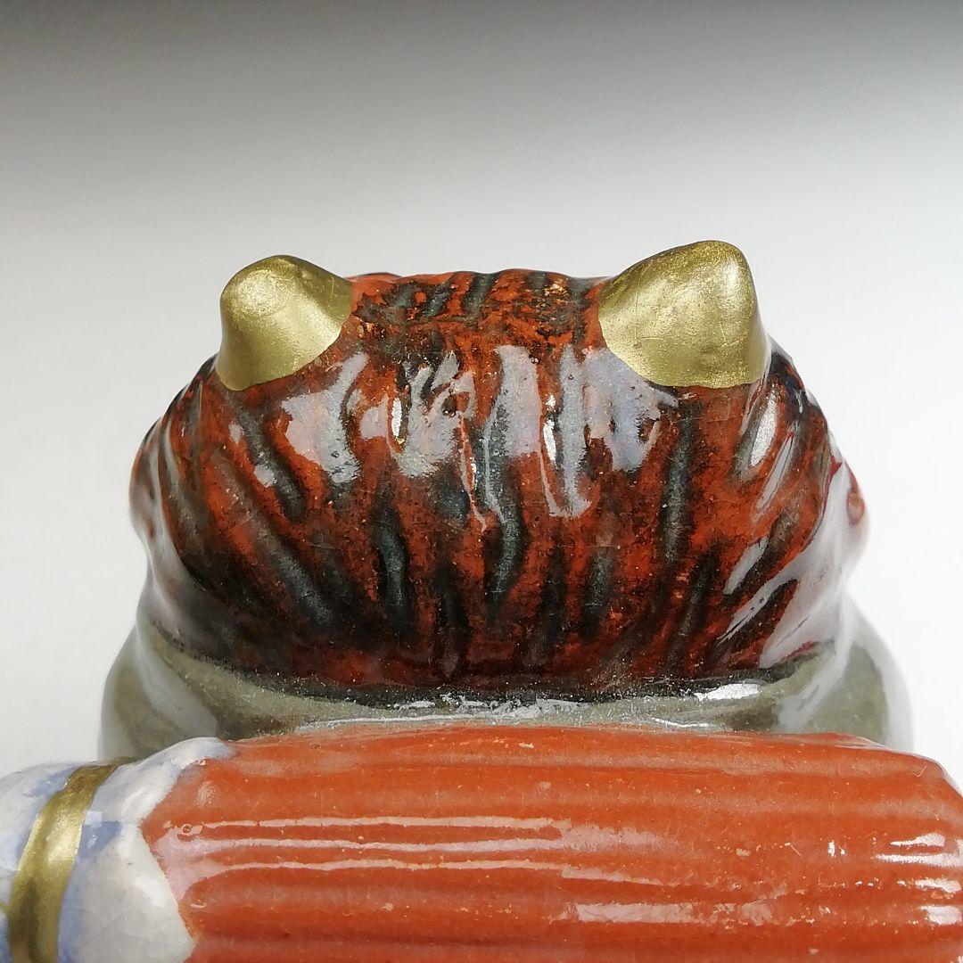 Ｔ８４０　香合　『鬼の念仏』『伊東桂楽 造』　共箱　茶道具