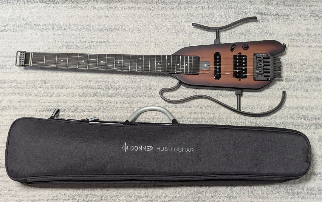 【美品】Donner HUSH-X エレキギター ヘッドレス トラベルギター