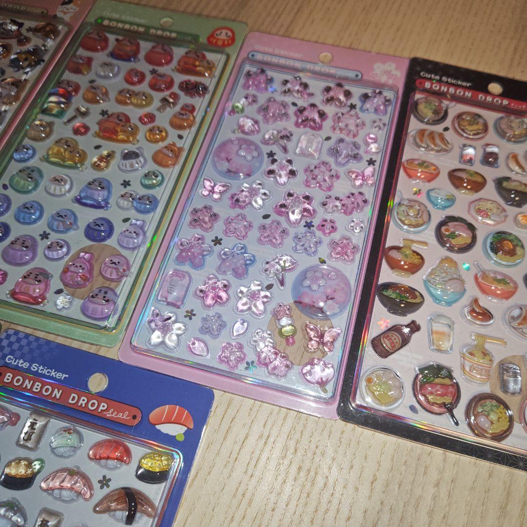 ボンボンドロップシール和柄新作第1弾&第2弾7点セット
