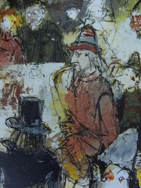 松井 ヨシアキ 【Cafeの夜】 希少画集画、状態良好、新品高級額装付