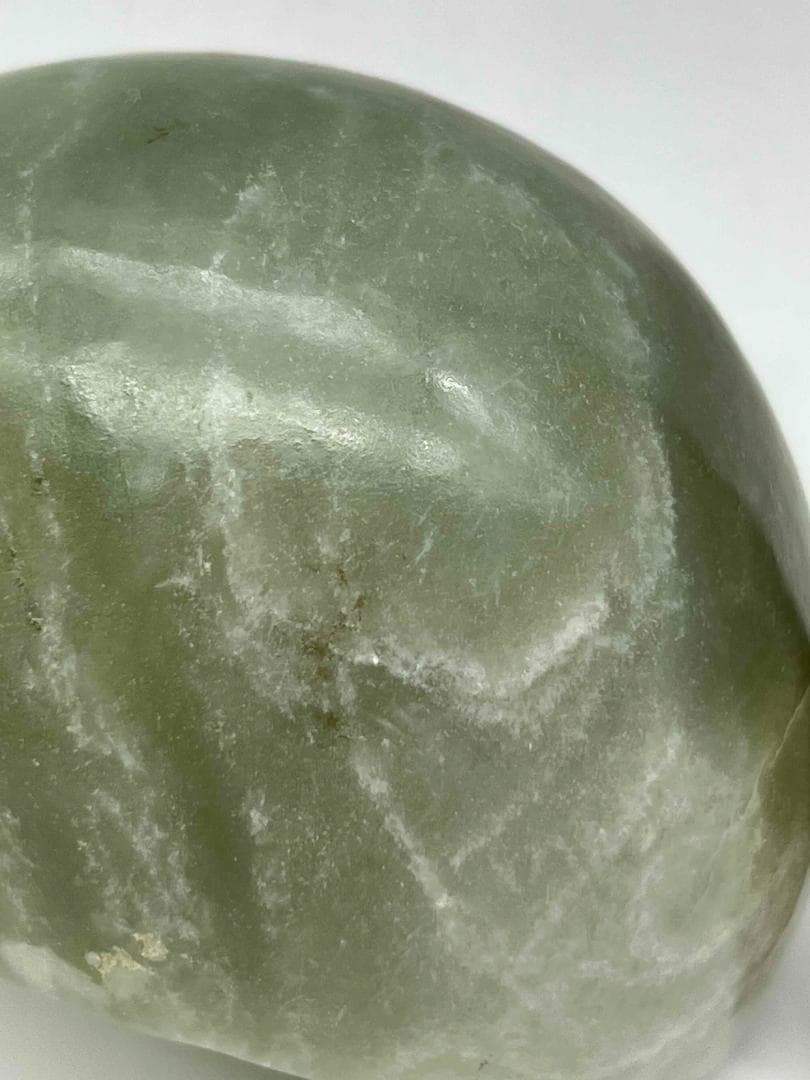 明時代　瑞獸彫り玉勺　砡 【旧家蔵出し】 希少貴重 高玉質 玉器(D-93)