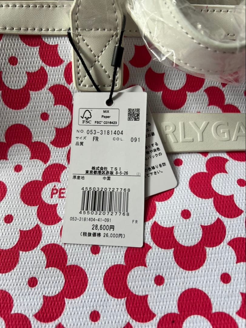 未使用　パーリーゲイツ　カートバッグ フラワー柄　ゴルフ 定価28600円