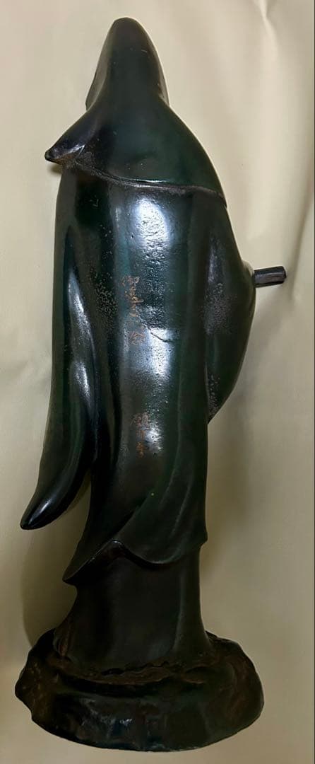 観音菩薩像 高さ約52cm 金属製 観音様 仏像 置物 インテリア