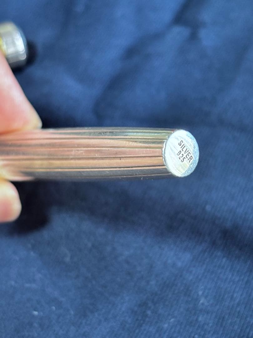 プラチナ万年筆銀無垢k18細字（F）