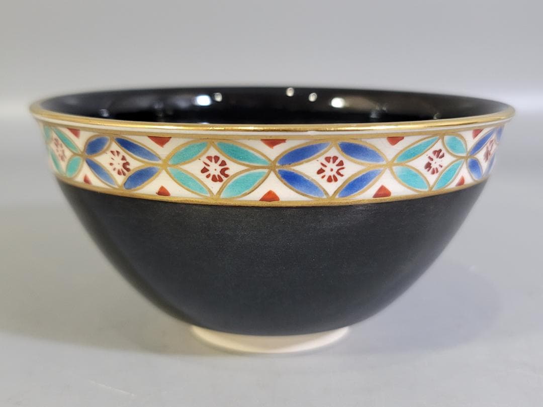 茶道具 天目七宝繋紋 数茶碗 平安紫雲造 共箱 DT614