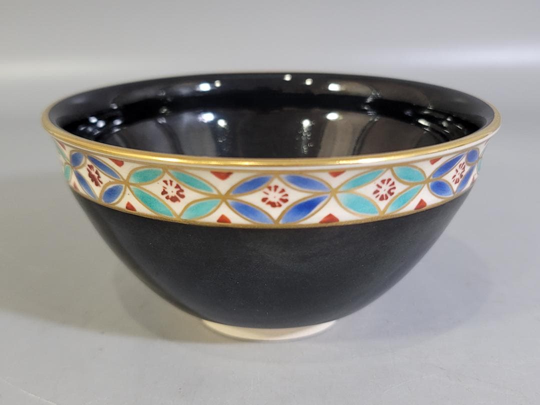 茶道具 天目七宝繋紋 数茶碗 平安紫雲造 共箱 DT614