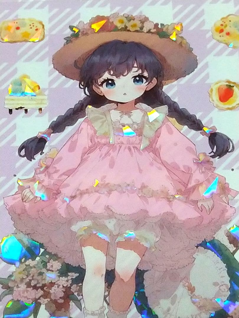 廃盤品✩J1068＃莓果庄园(贝壳光)未定義切売り海外人物マステ女の子AIマステ