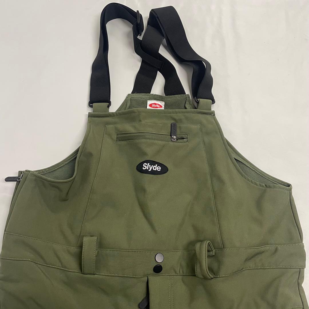 Slyde スノーボードウェア ビブパンツ M カーキ 22SNSLY004