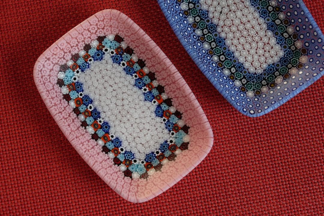 ベネチアンガラス ミルフィオリ プレート 皿 江波冨士子/黒木国昭/藤田喬平