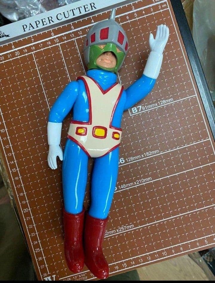 在庫最後 シルバー仮面　面取れソフビ 25cm