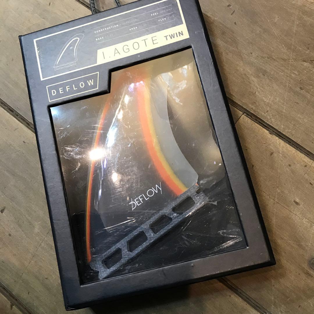 DEFLOW サーフボードフィン グレー・オレンジ