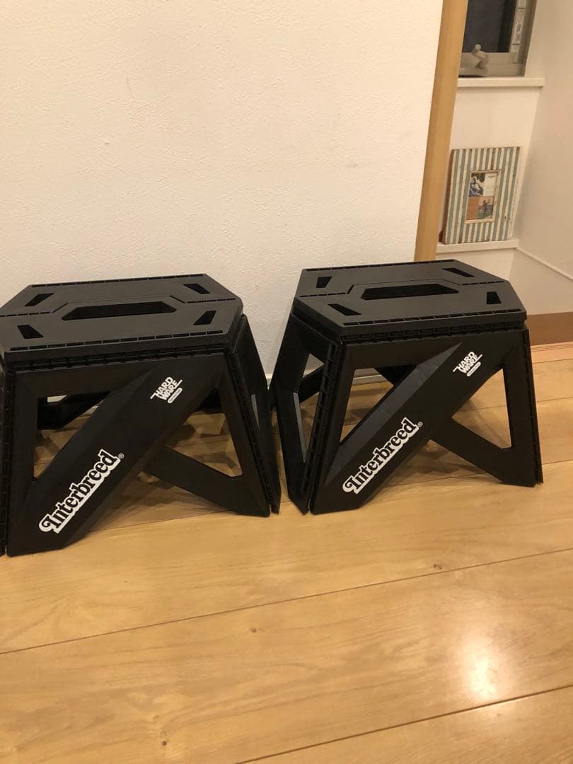 新品 INTERBREED LOGO STOOL スツール 折り畳みチェア イス
