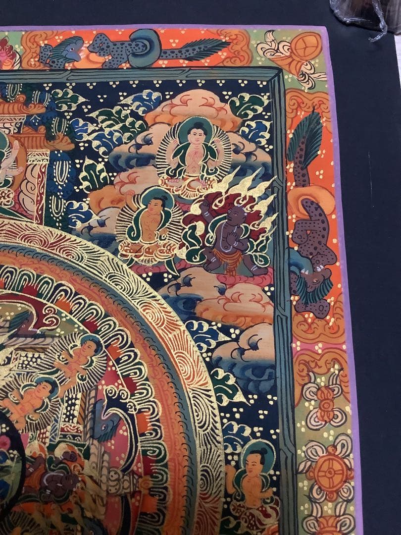 《 チベット密教　新品　1点物 》 手描き　曼荼羅　仏陀　釈迦　仏画　仏教　g1