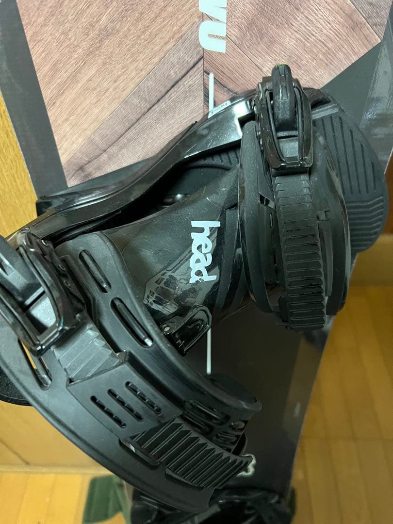 スノーボード CRWU ブラック/グリーン ビンディング付き