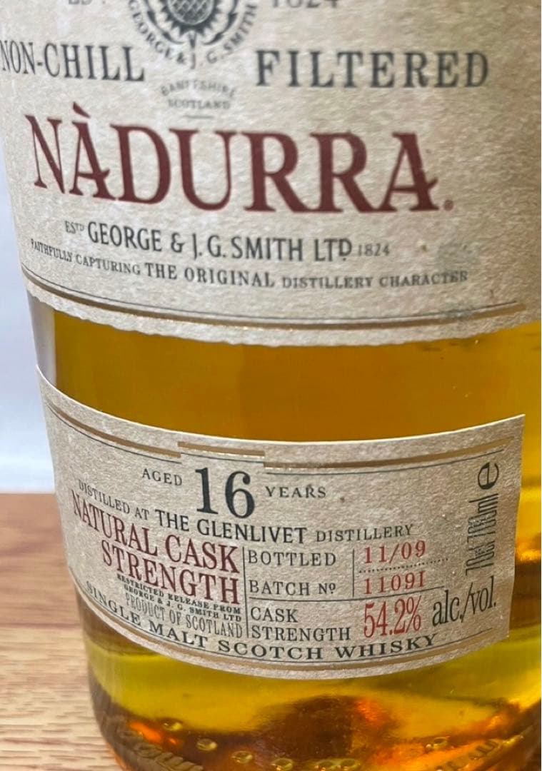 終売品 初期ボトル グレンリベット16年 ナデューラ 700ml 54.2%