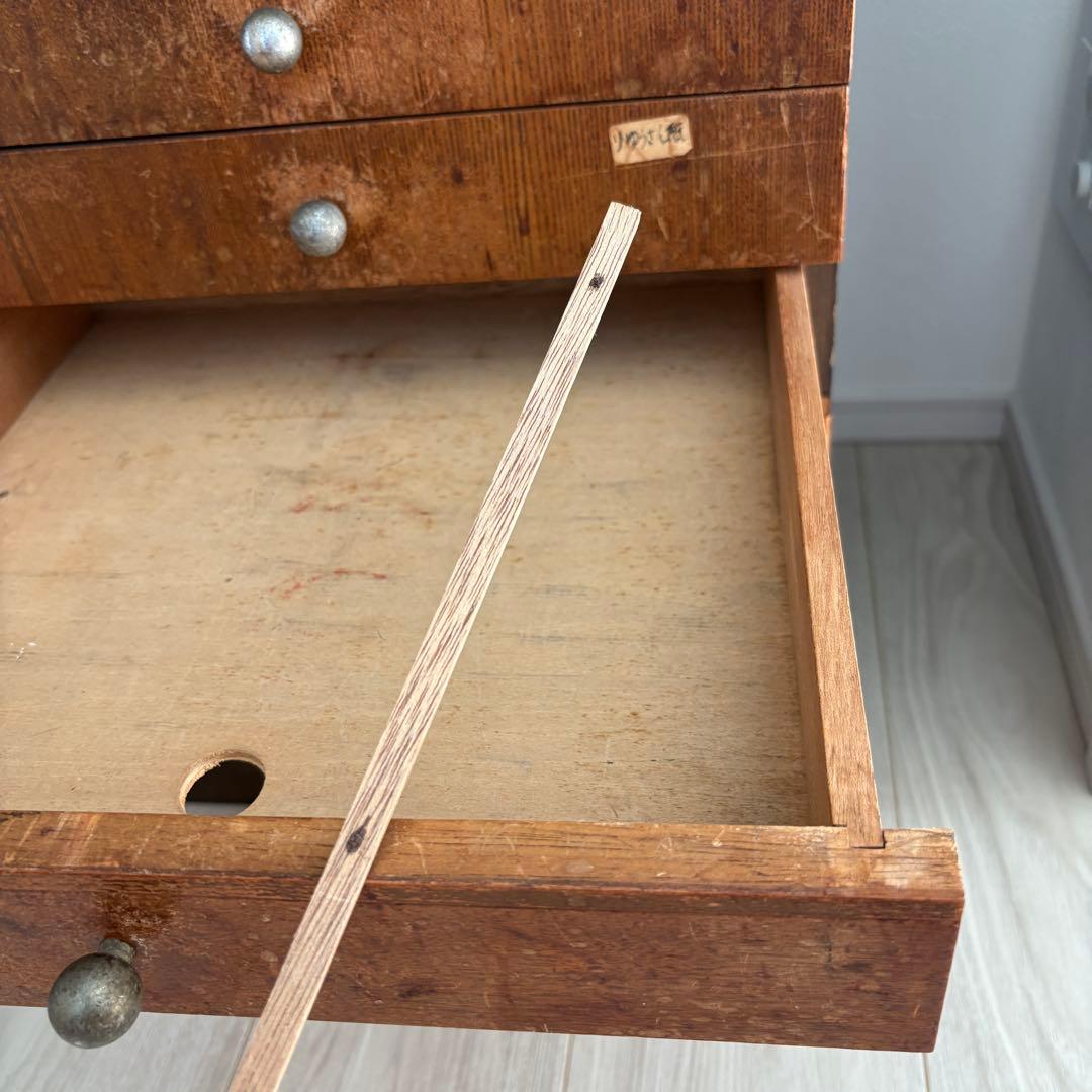 昭和レトロ 木製 小引き出し 収納棚 古家具 アンティーク 作業台