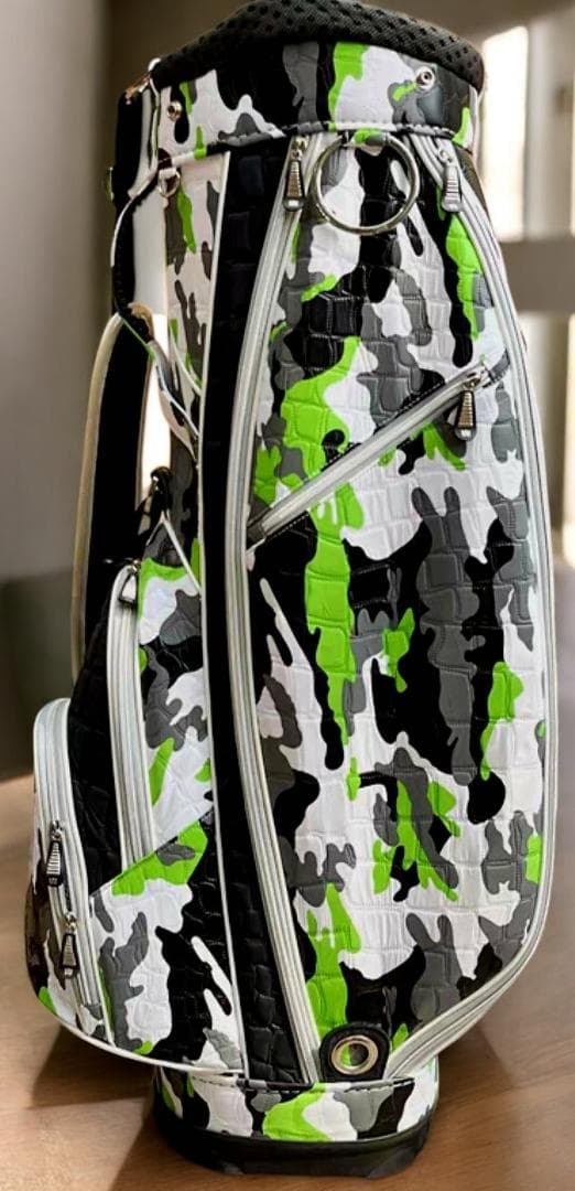 【新品未使用】OWL ワニ柄カモフラージュ ゴルフバッグGREEN