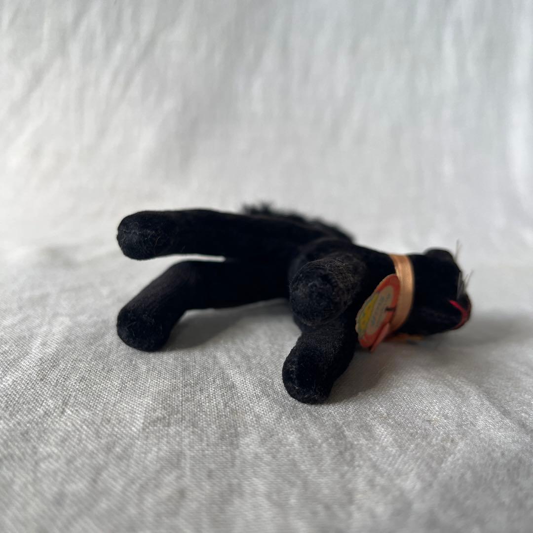 【最小】アンティーク　シュタイフ　トムキャット　tom cat 黒ねこ