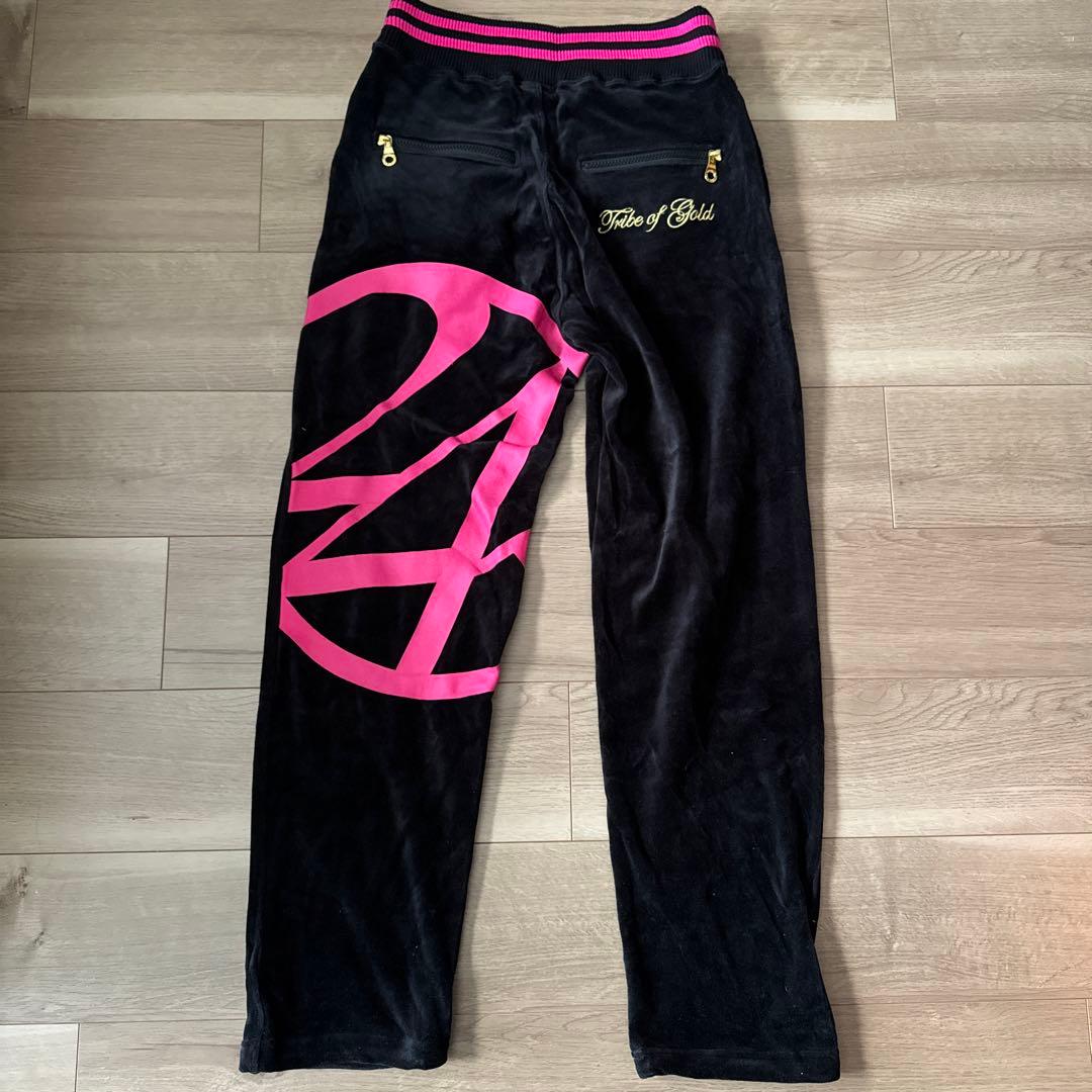 新品24karats ブラックピンク　ベロアジャージ　バックタグ付き　sサイズ