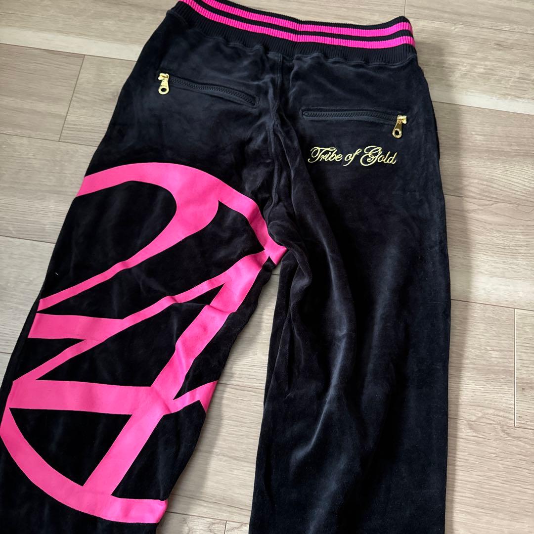 新品24karats ブラックピンク　ベロアジャージ　バックタグ付き　sサイズ