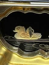 限定値下　美品の箱　仏壇部品　木製　本金箔　金具付き　蒔絵　6059