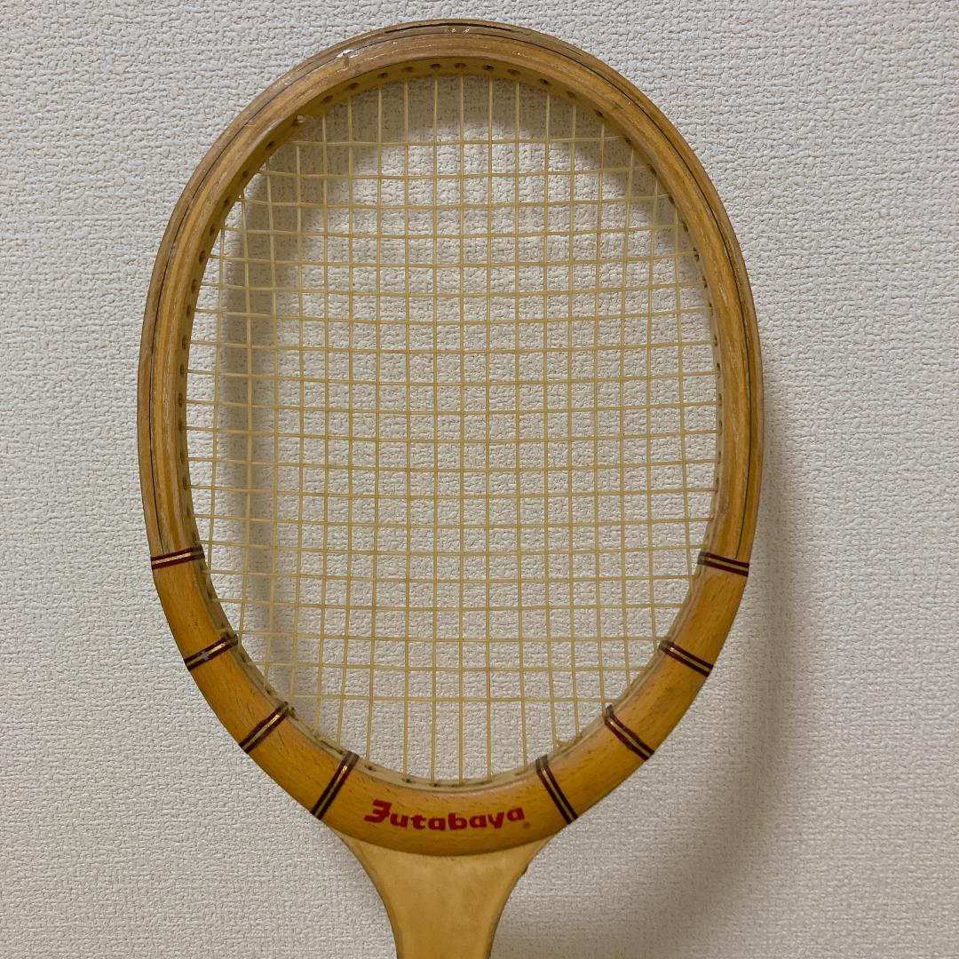 Futabaya 木製テニスラケット 2本＋木製プレス ヴィンテージ グリップ4