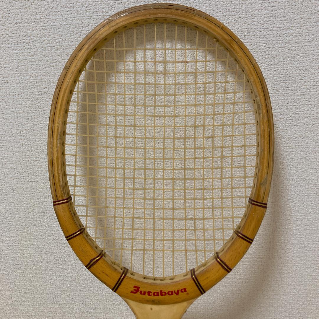 Futabaya 木製テニスラケット 2本＋木製プレス ヴィンテージ グリップ4