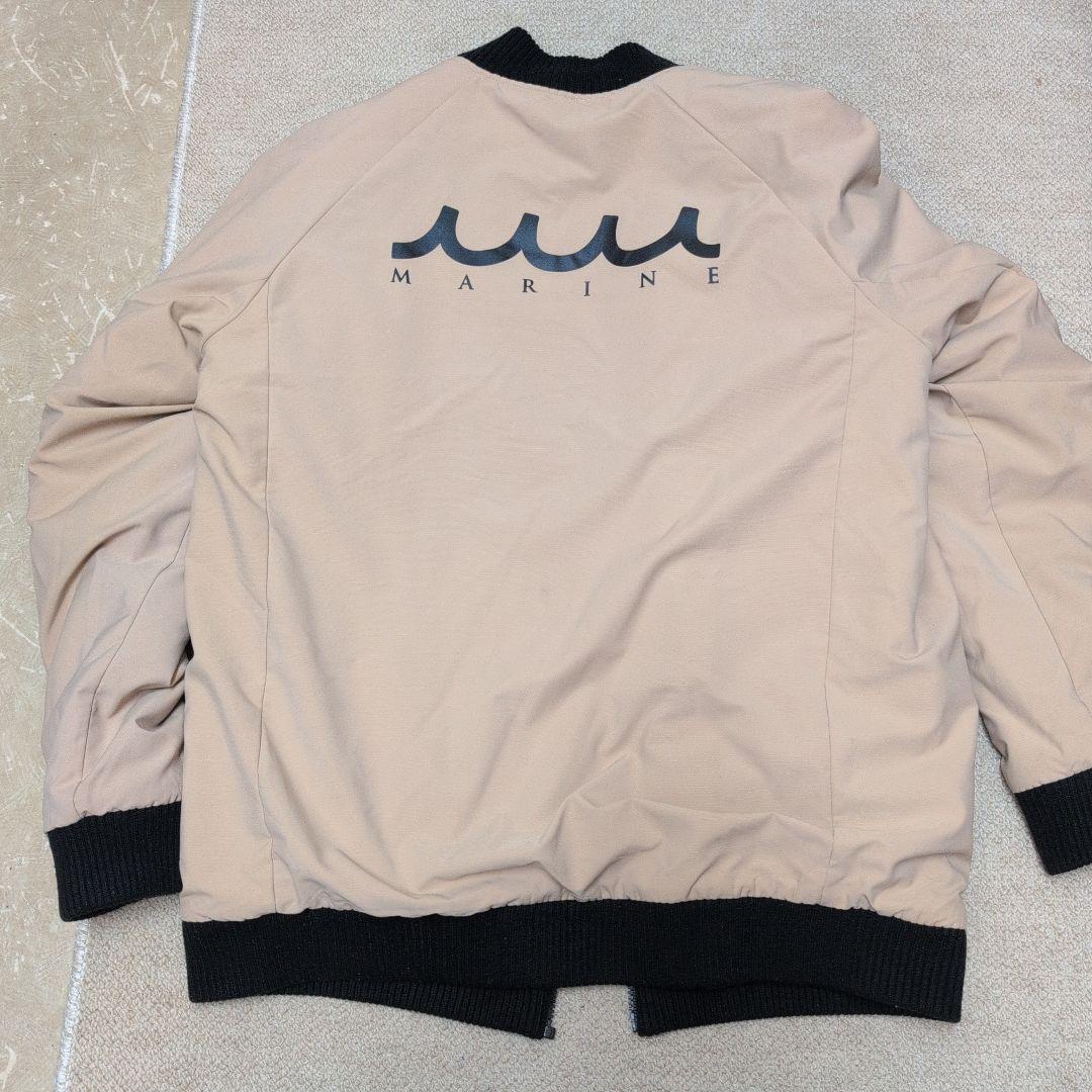MARINE ベージュ ジップアップジャケット